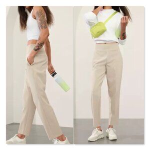 Athleta Endless High Rise Pants in Abalone (Light Gray) Womens Size 4 Petite